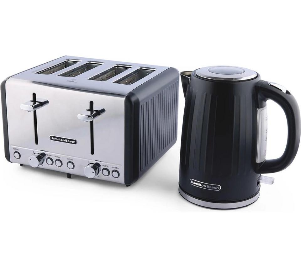 HAMILTON BEACH Harmony Breakfast Jug Kettle & 4-Slice Toaster Bundle - Espresso