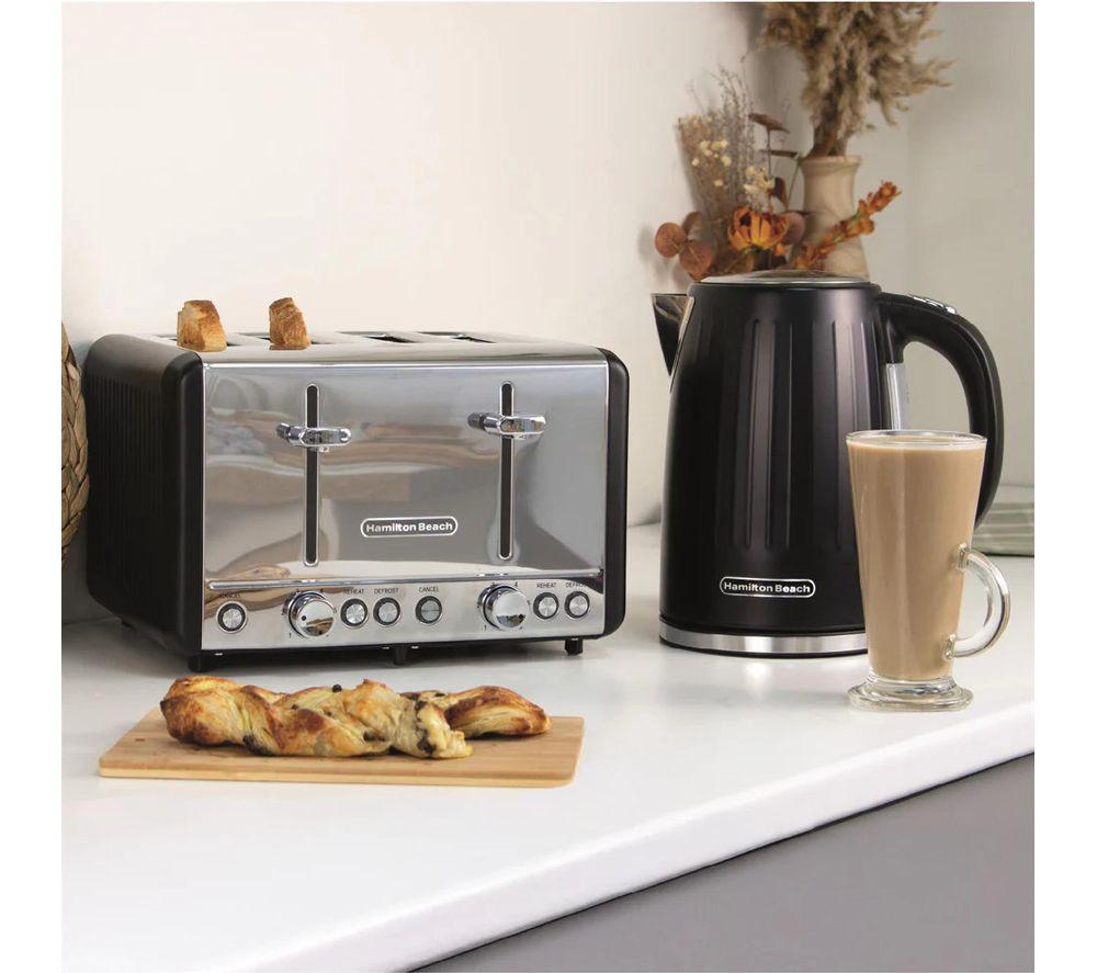 HAMILTON BEACH Harmony Breakfast Jug Kettle & 4-Slice Toaster Bundle - Espresso image number 2 of 7