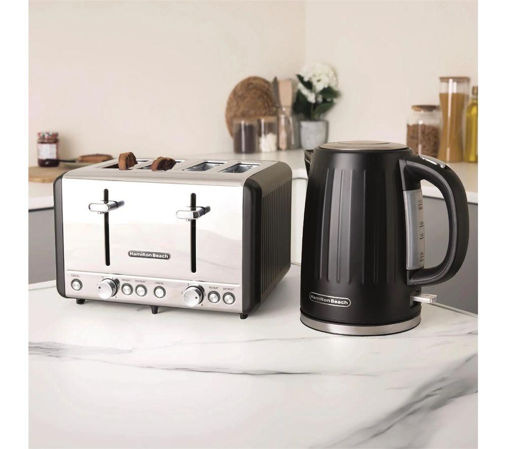 HAMILTON BEACH Harmony Breakfast Jug Kettle & 4-Slice Toaster Bundle - Espresso image number 3 of 7