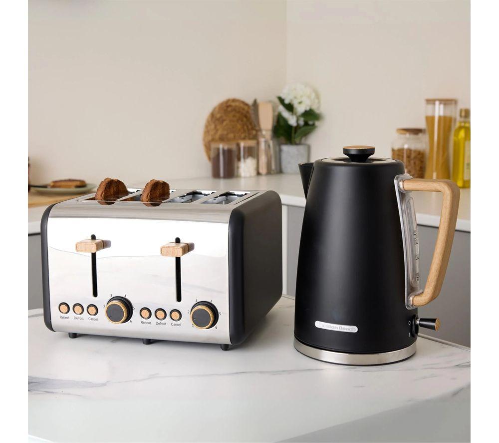 HAMILTON BEACH Scandi Breakfast Jug Kettle & 4-Slice Toaster Bundle - Black image number 4 of 8