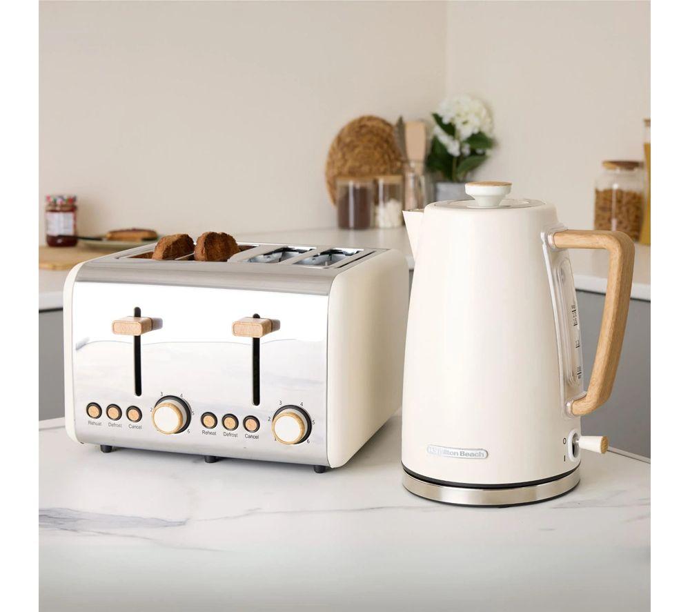 HAMILTON BEACH Scandi Breakfast Jug Kettle & 4-Slice Toaster Bundle - Cream image number 4 of 8
