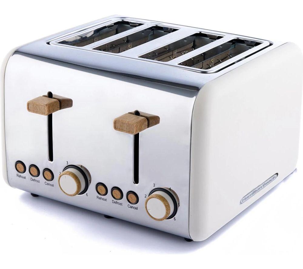 HAMILTON BEACH Scandi Breakfast Jug Kettle & 4-Slice Toaster Bundle - Cream image number 7 of 8