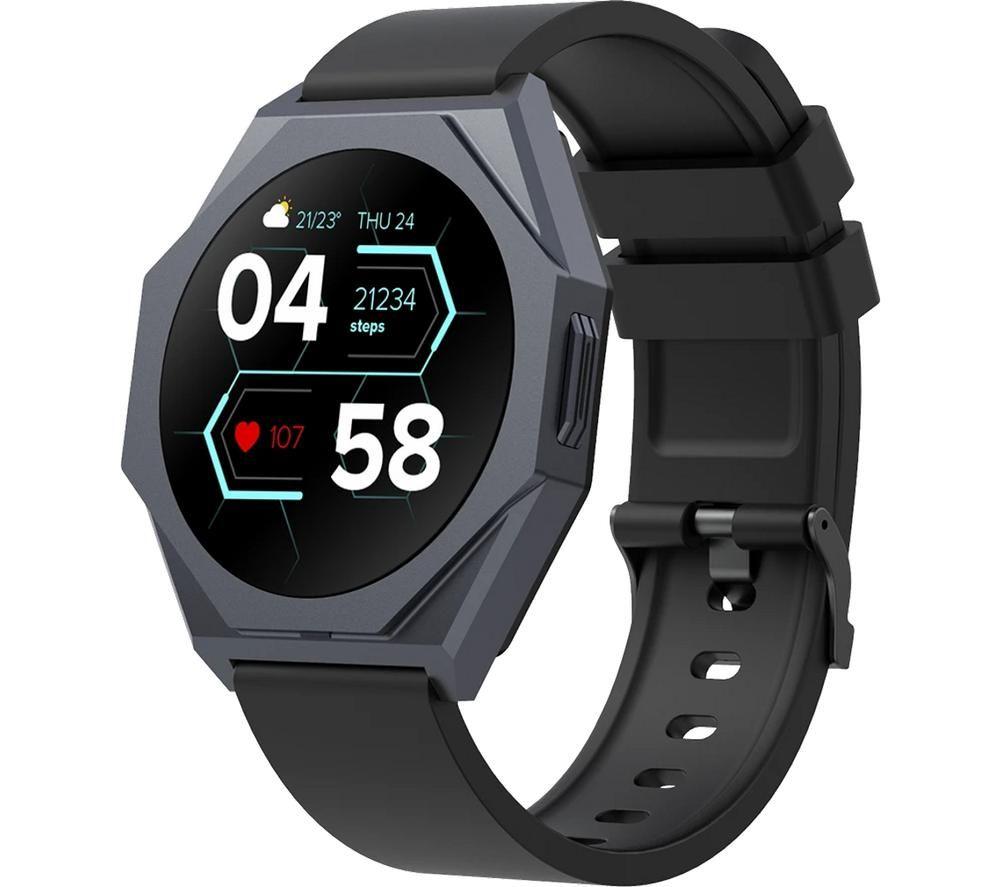 CANYON Otto SW-86 Smart Watch - Black, Silicone Strap image number 5 of 7