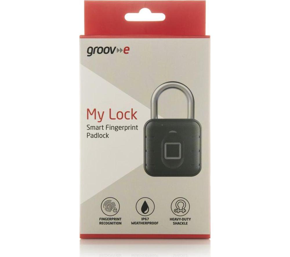 GROOV-E My Lock Smart Fingerprint Padlock - Black image number 4 of 6