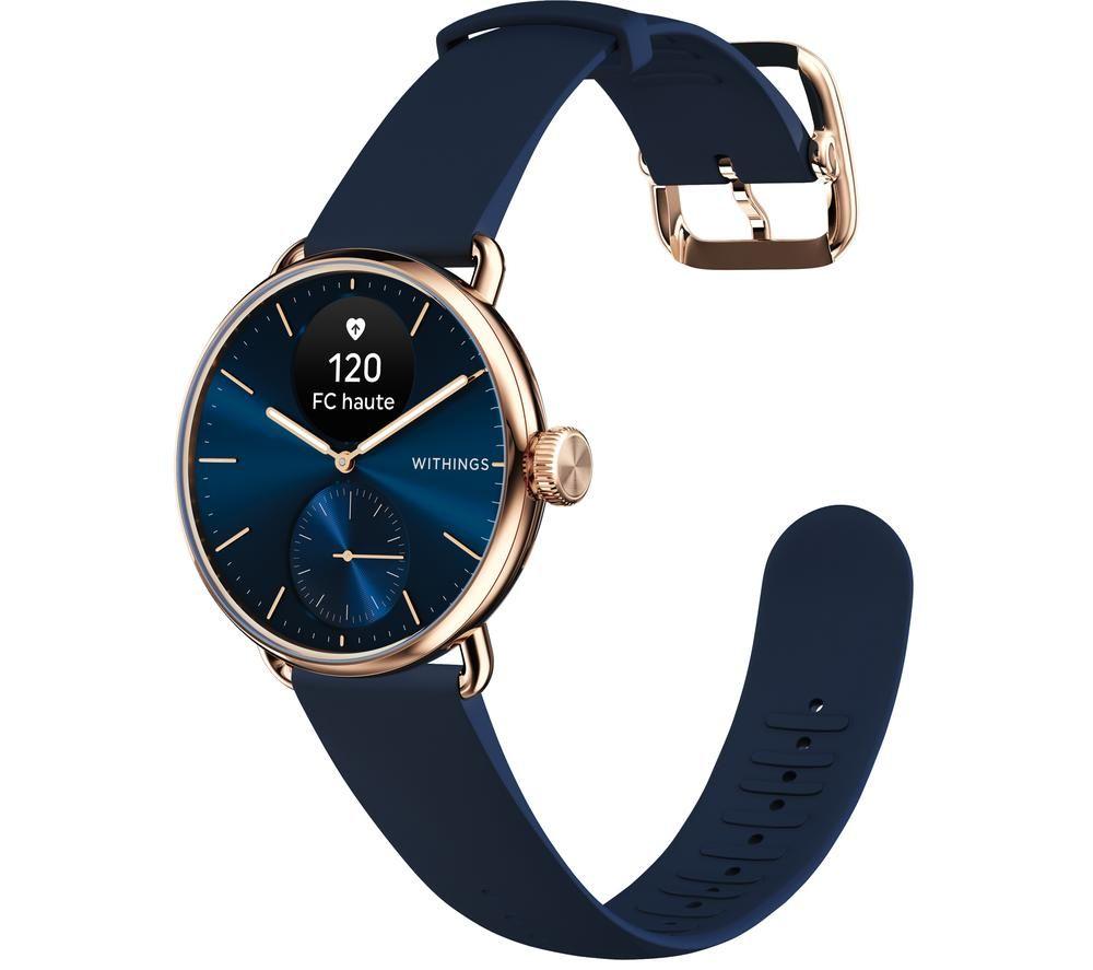 WITHINGS ScanWatch 2 Hybrid Smart Watch - Blue, 38 mm image number 4 of 6