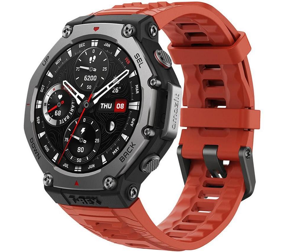 AMAZFIT T-Rex 3 Smart Watch - Lava, Silicone Strap