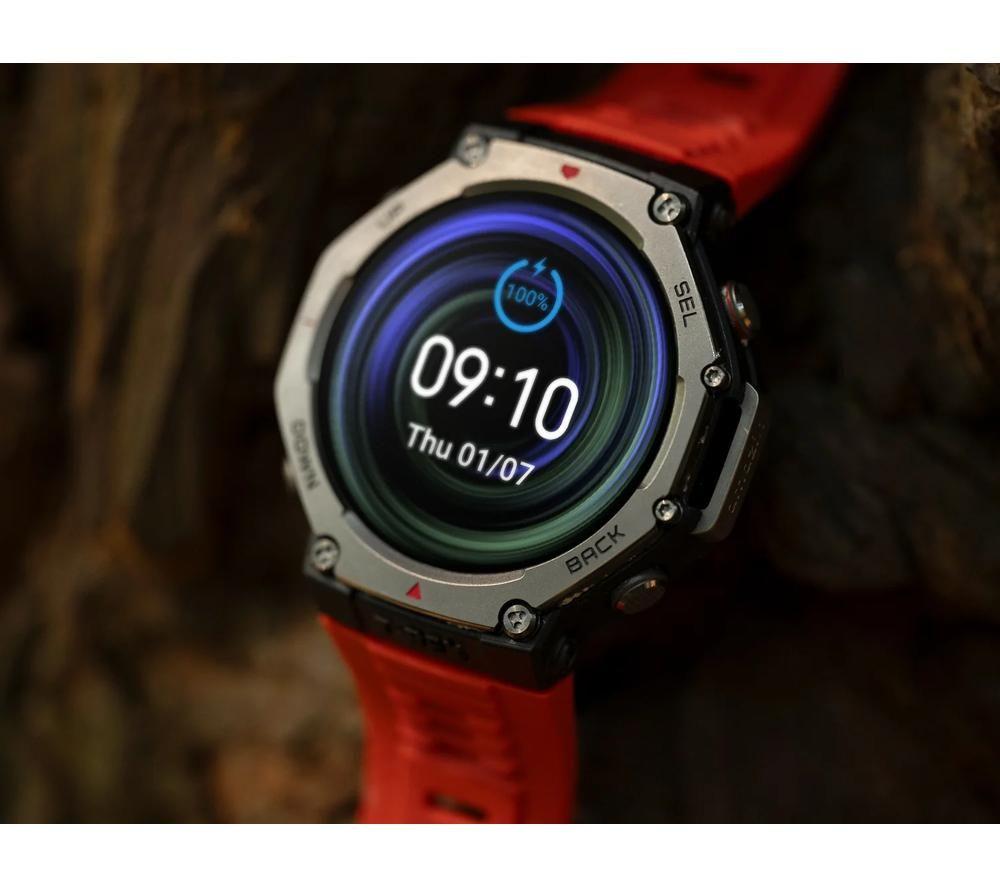 Custodia Protettiva In Silicone Per Amazfit T-Rex – Antiurto, Traspirante, Ricaricabile Senza Rimozione – Nero - 4