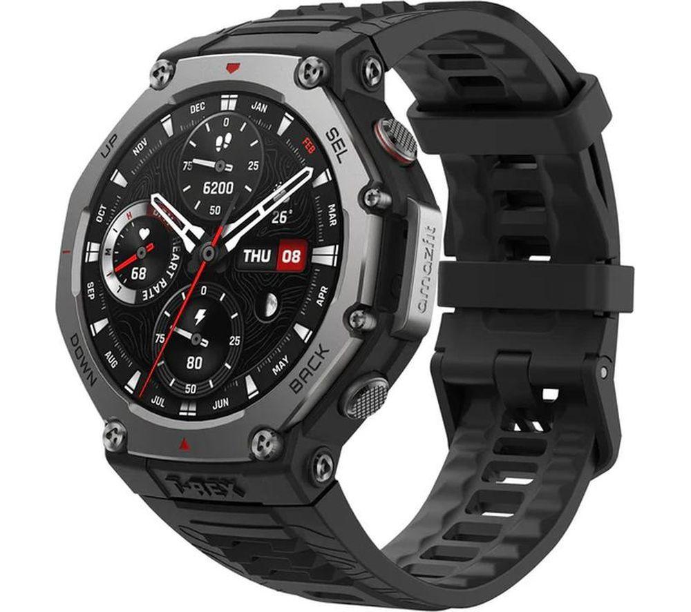 Image of AMAZFIT T-Rex 3 Smart Watch - Onyx, Silicone Strap, Black 6970100374889