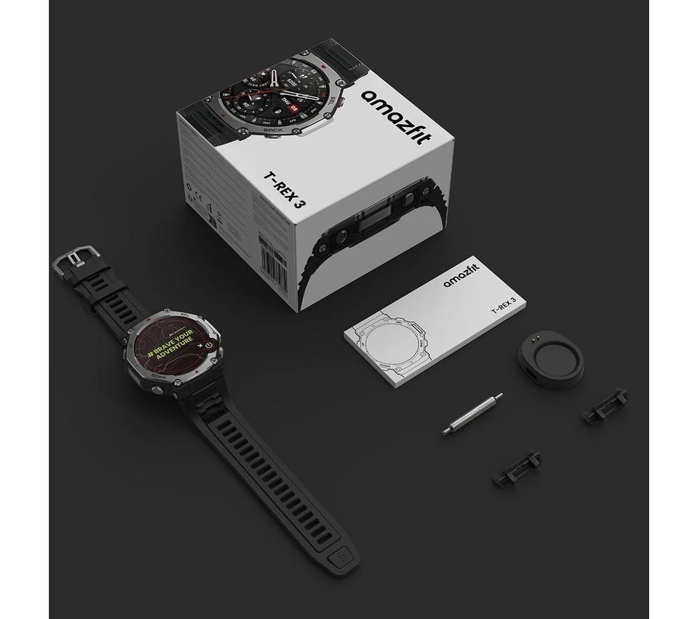 AMAZFIT T-Rex 3 Smart Watch - Onyx, Silicone Strap image number 3 of 10