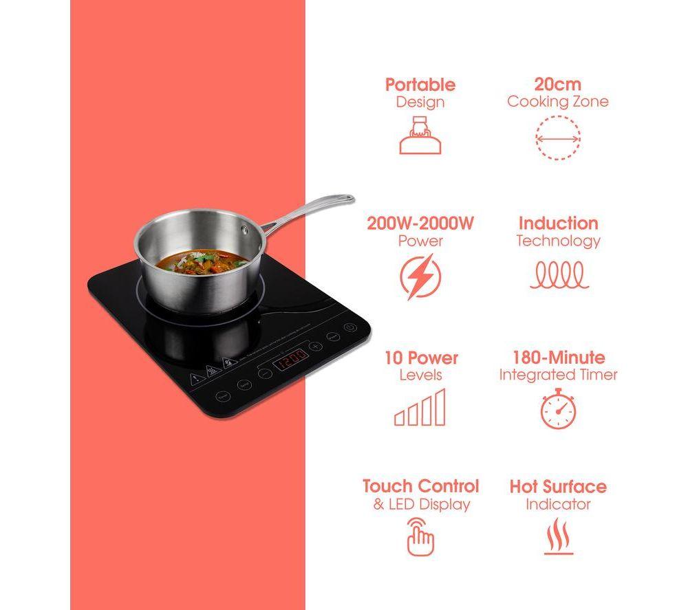 ABODE AINDH1002 Single Induction Hot Plate - Black image number 6 of 10