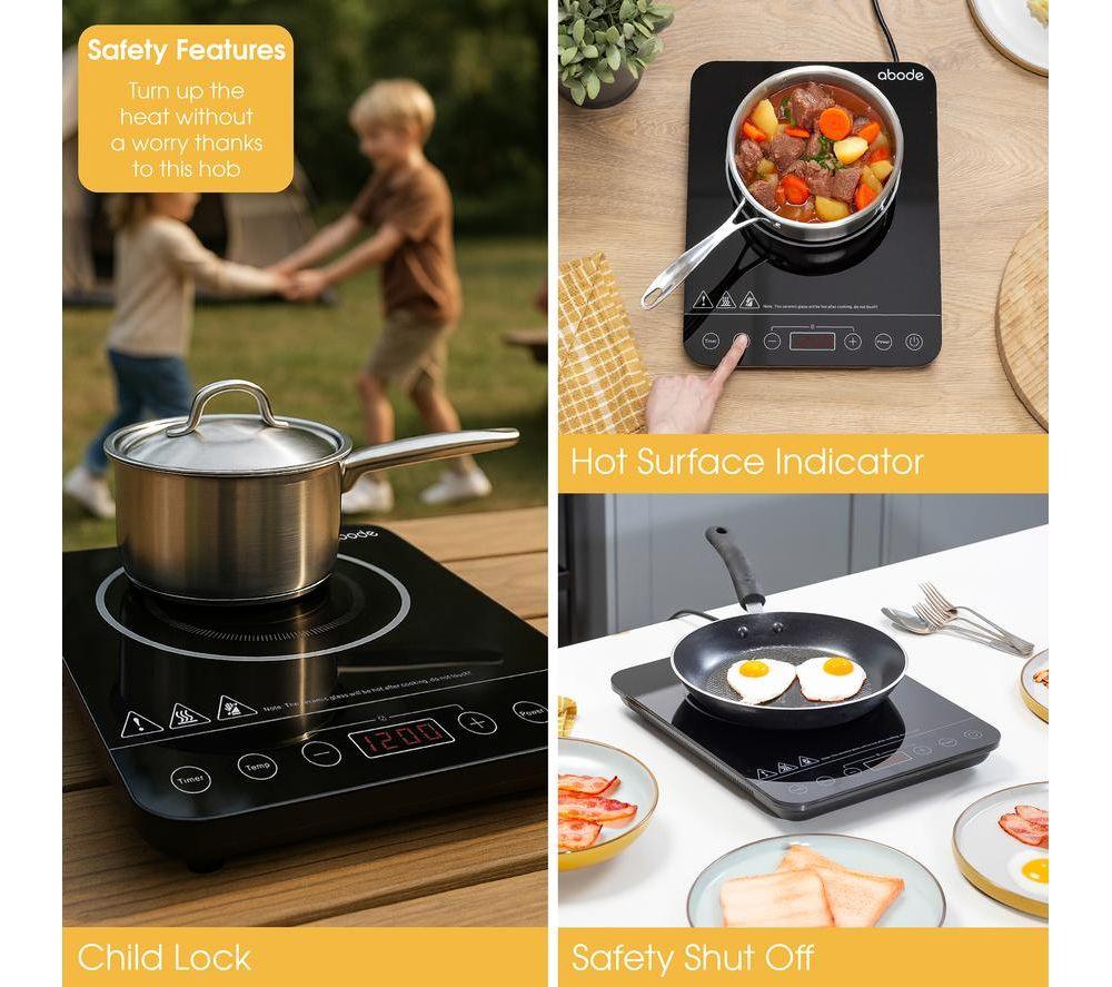 ABODE AINDH1002 Single Induction Hot Plate - Black image number 10 of 10