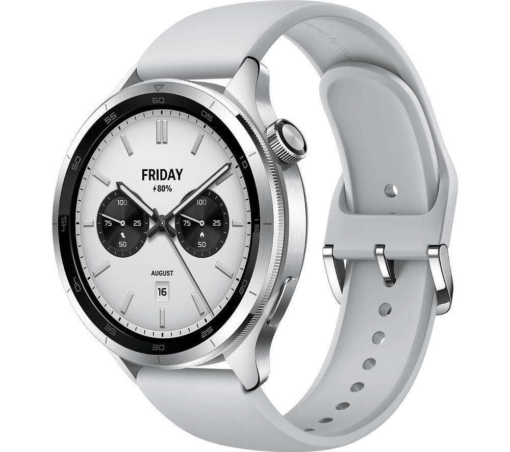 Xiaomi Watch S4 - Silver, Fluororubber Strap, Silver/Grey