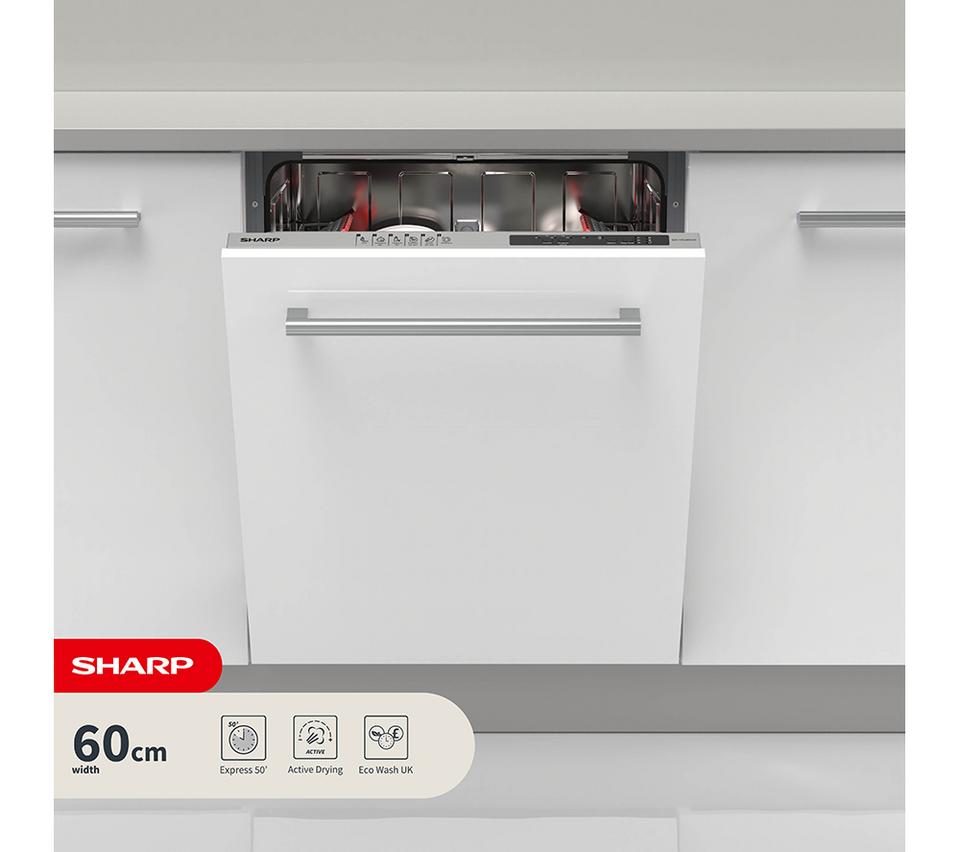 SHARP QW-NI15I49D3X-EN Full-size Fully Integrated Dishwasher