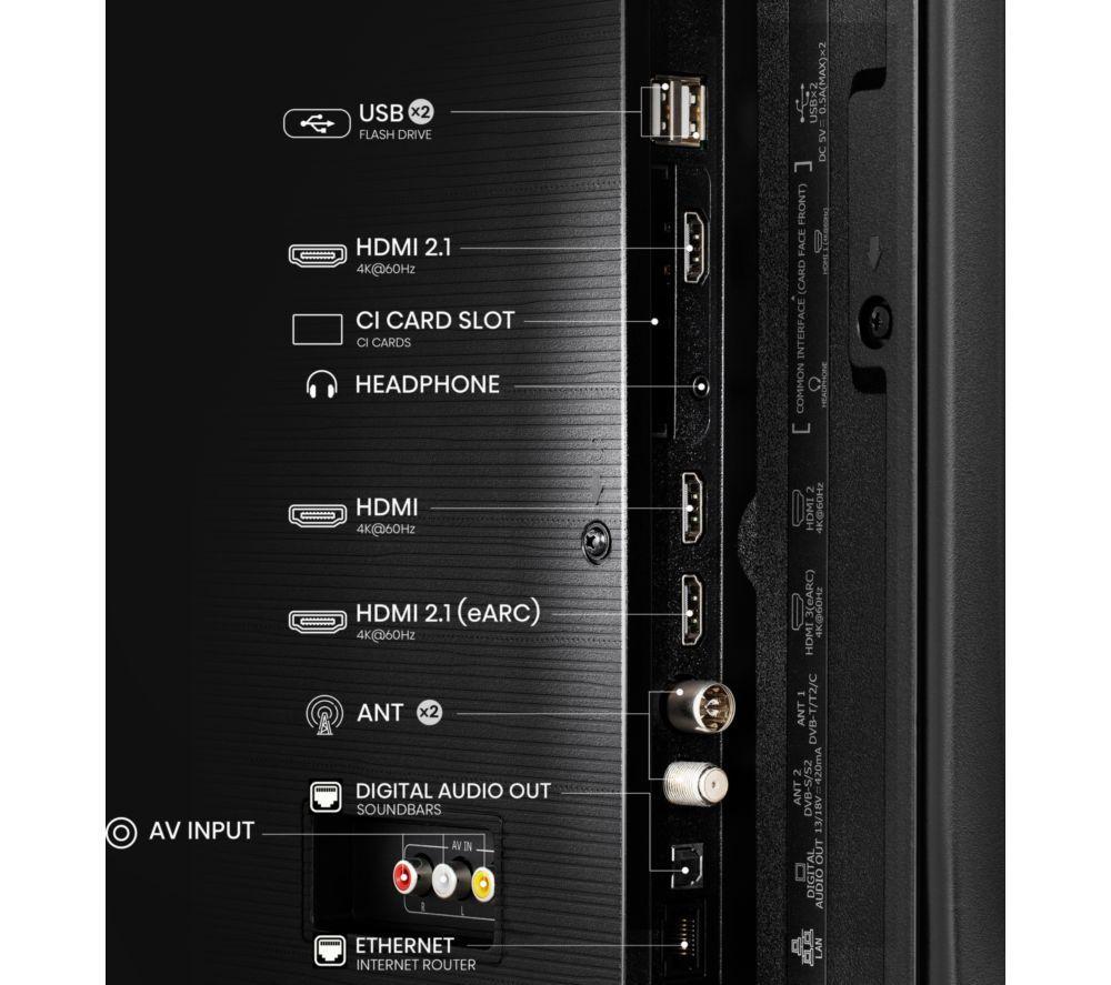 HISENSE E6Q 43" LED 4K HDR Smart TV with Freely - 43E6QTUK image number 8 of 10