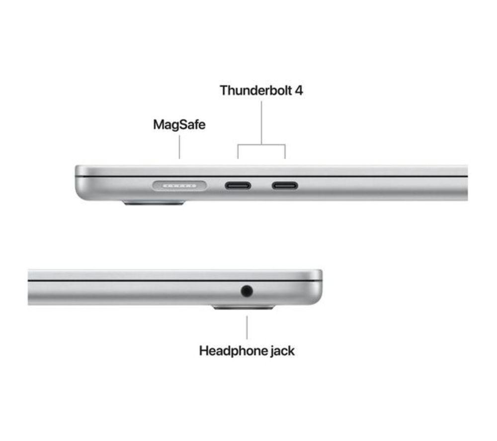 APPLE Refurbished MacBook Air 15" (2025) - M4, 512 GB SSD, RAM 24 GB, Silver (Excellent Condition) image number 7 of 11