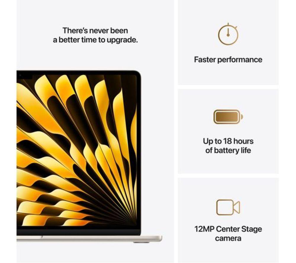 APPLE Refurbished MacBook Air 15" (2025) - M4, 512 GB SSD, Starlight (Excellent Condition) image number 5 of 10