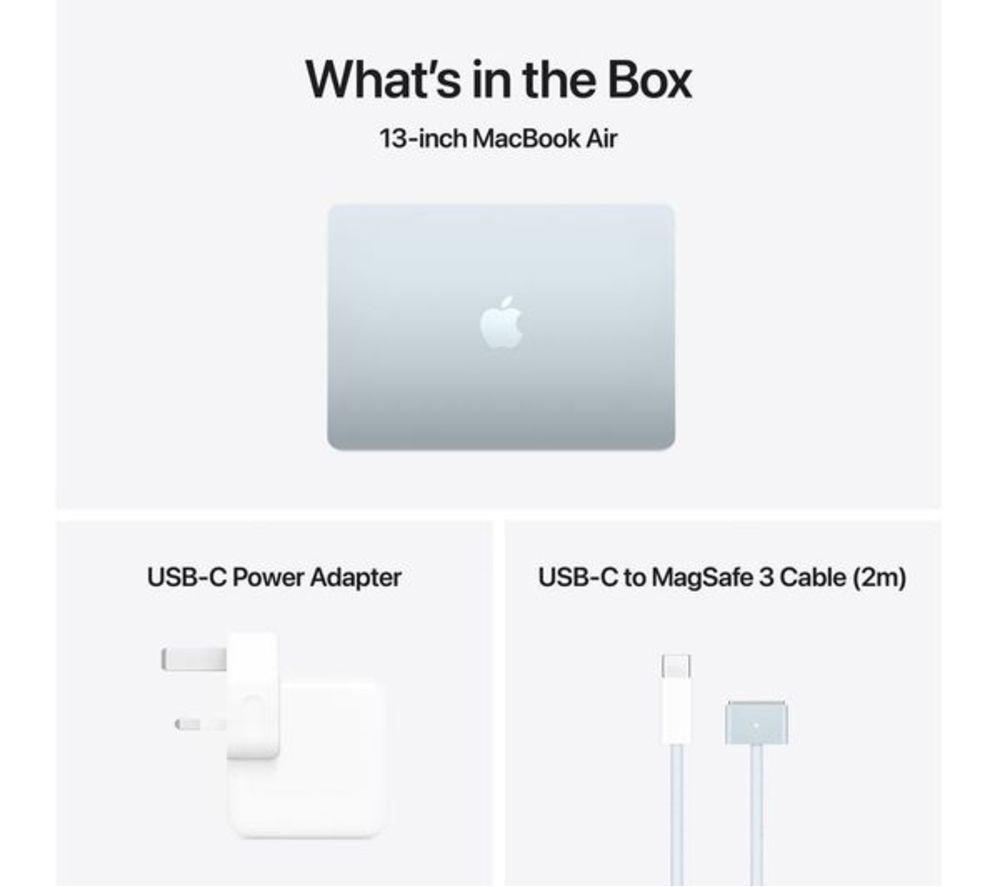 APPLE Refurbished MacBook Air 13.6" (2025) - M4, 256 GB SSD, Sky Blue (Excellent Condition) image number 6 of 11