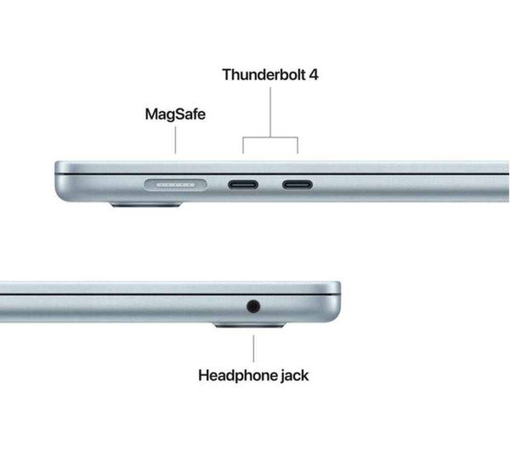 APPLE Refurbished MacBook Air 15" (2025) - M4, 512 GB SSD, 16GB RAM Sky Blue (Excellent Condition) image number 7 of 11