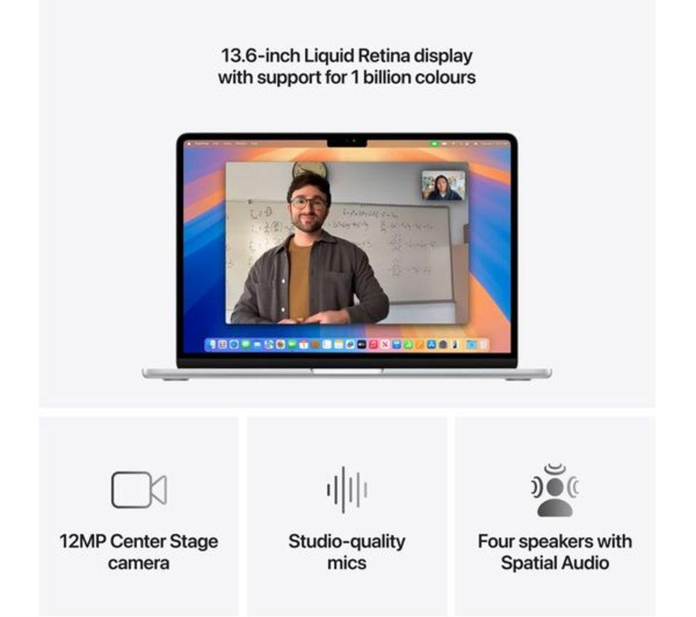 APPLE Refurbished MacBook Air 13.6" (2025) - M4, 256 GB SSD, Silver (Excellent Condition) image number 6 of 11