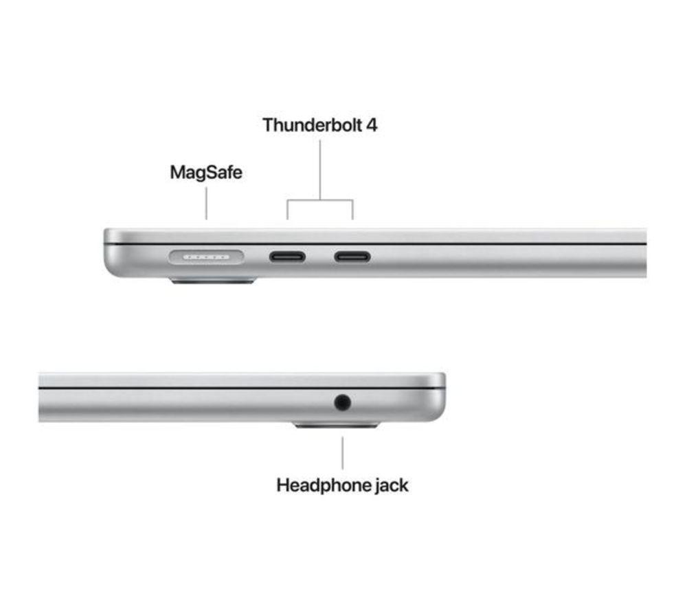 APPLE Refurbished MacBook Air 13.6" (2025) - M4, 256 GB SSD, Silver (Excellent Condition) image number 8 of 11