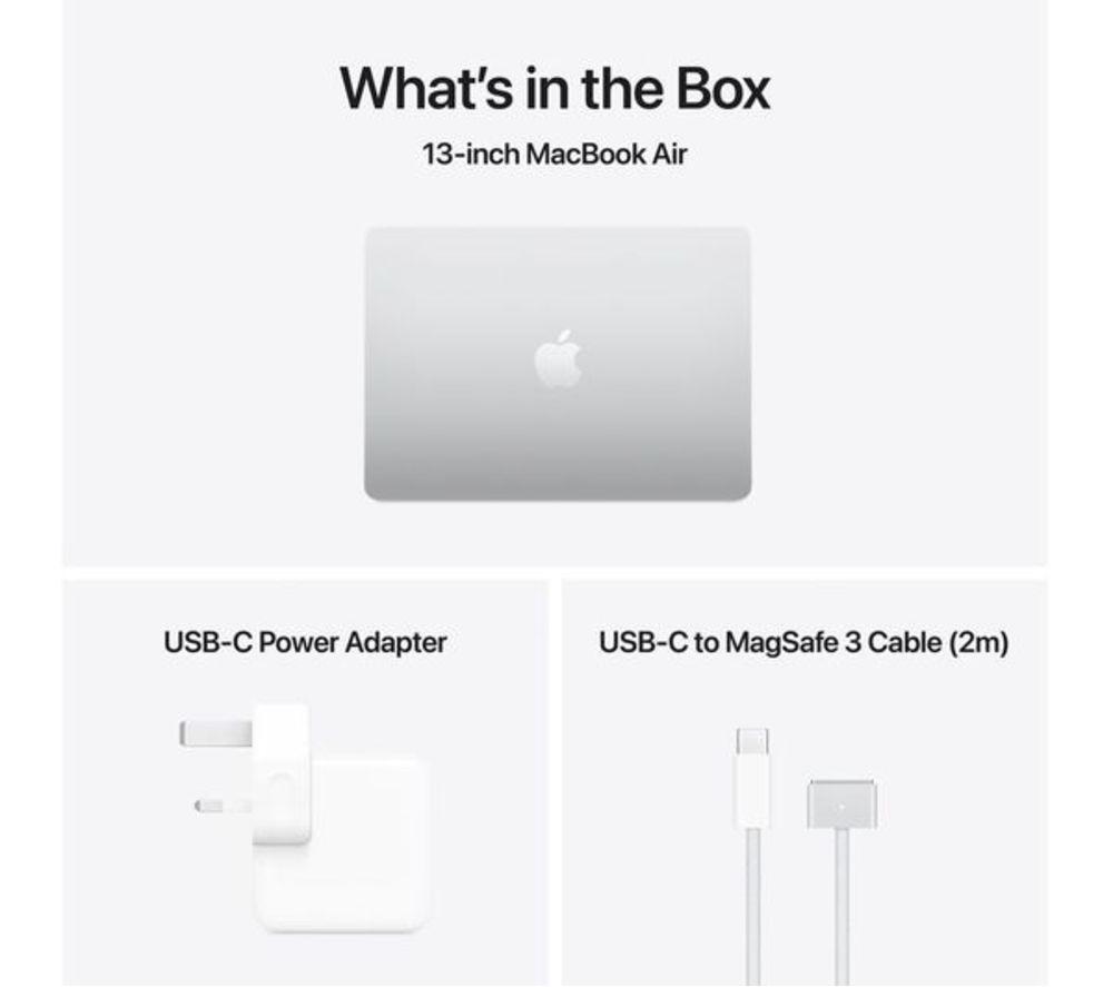 APPLE Refurbished MacBook Air 13.6" (2025) - M4, 256 GB SSD, Silver (Excellent Condition) image number 11 of 11