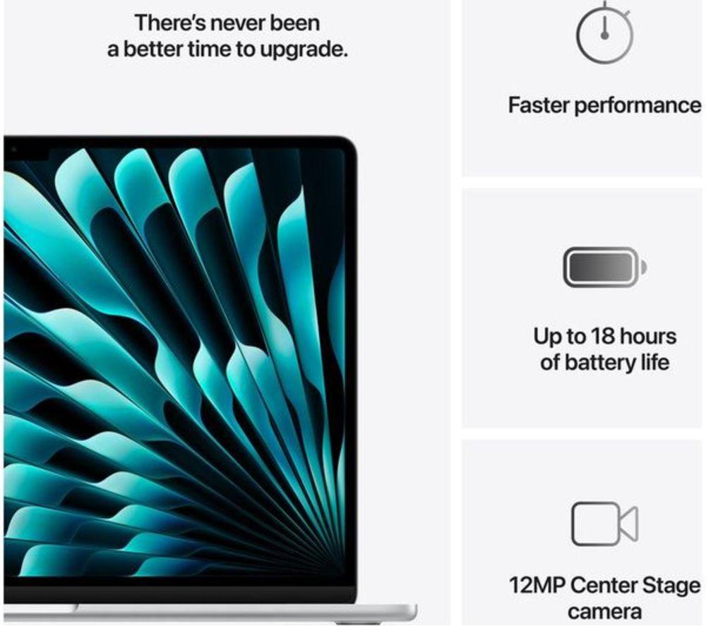 APPLE Refurbished MacBook Air 15" (2025) - M4, 512 GB SSD, RAM 16 GB, Silver (Very Good Condition) image number 10 of 11