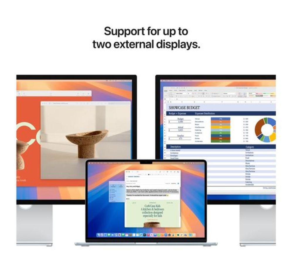 APPLE Refurbished MacBook Air 15" (2025) - M4, 256 GB SSD, Midnight (Very Good Condition) image number 9 of 11
