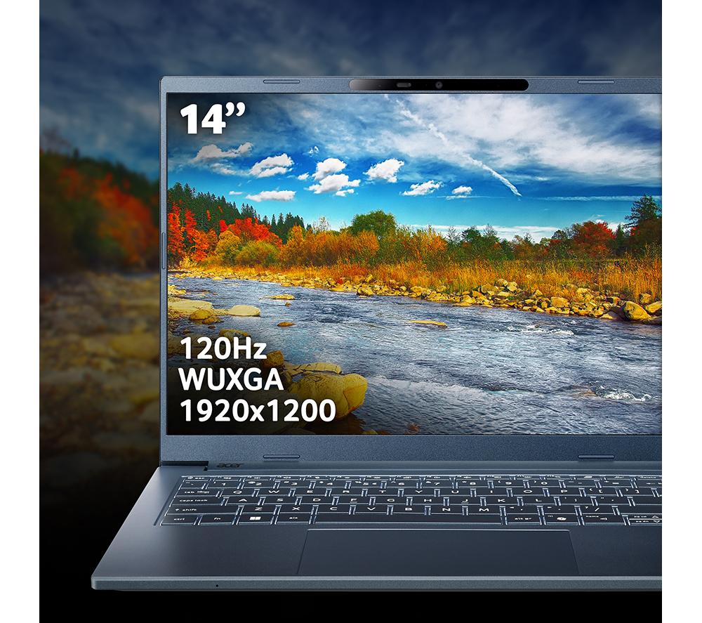 ACER Aspire 14 AI 14" Laptop, Copilot+ PC - Snapdragon X, 512 GB SSD, Blue image number 4 of 9