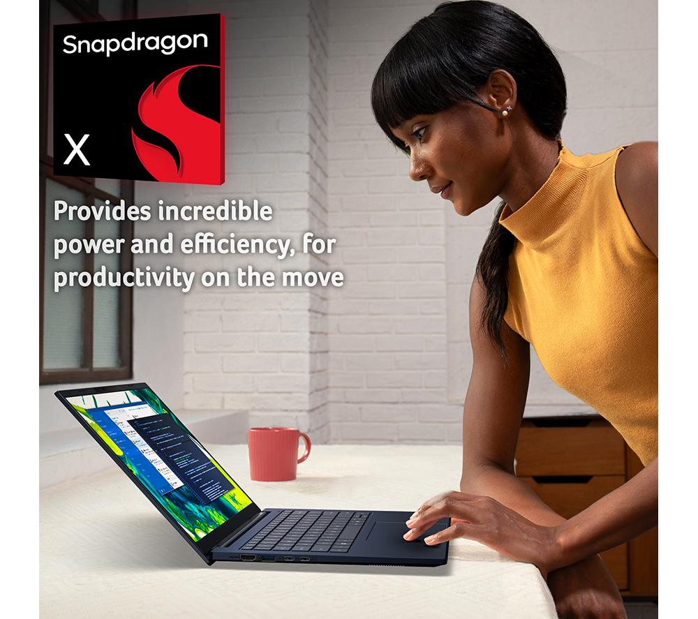 ACER Aspire 14 AI 14" Laptop, Copilot+ PC - Snapdragon X, 512 GB SSD, Blue image number 5 of 9