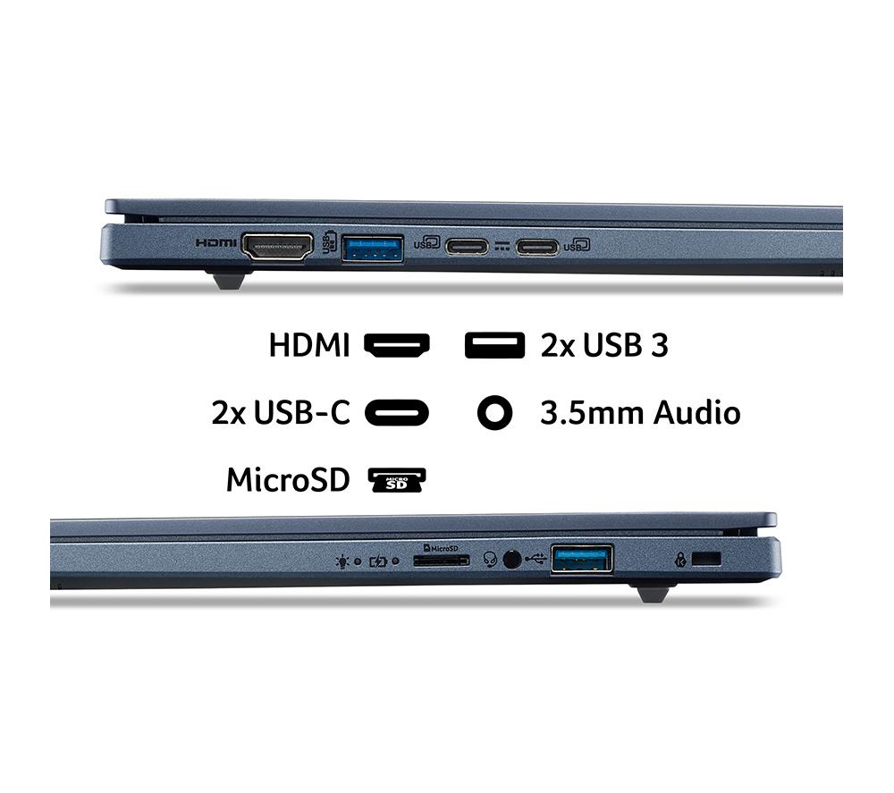 ACER Aspire 14 AI 14" Laptop, Copilot+ PC - Snapdragon X, 512 GB SSD, Blue image number 7 of 9