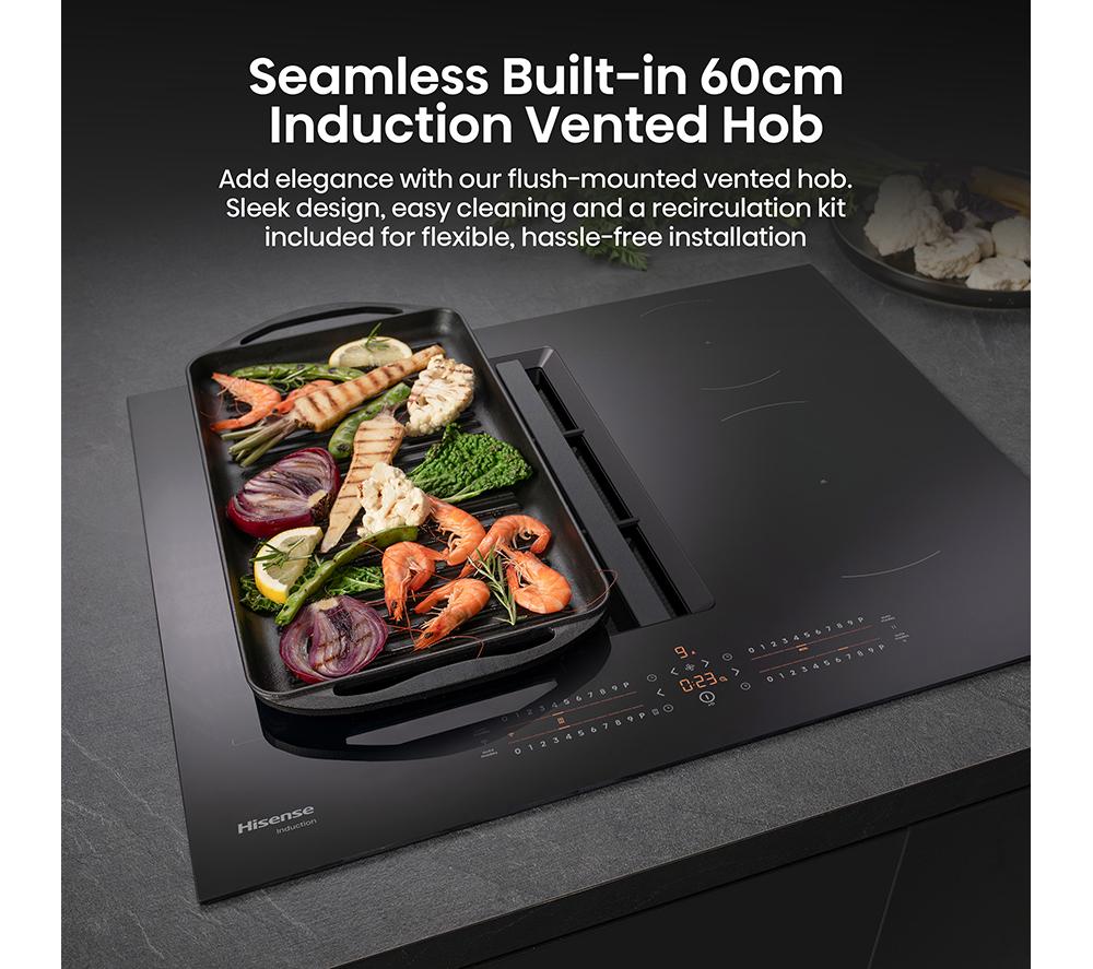 HISENSE Hi6 HEH6432BSCWF 60 cm Vented Electric Induction Smart Hob - Black image number 3 of 27
