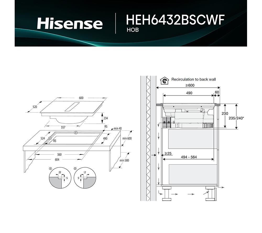 HISENSE Hi6 HEH6432BSCWF 60 cm Vented Electric Induction Smart Hob - Black image number 13 of 27