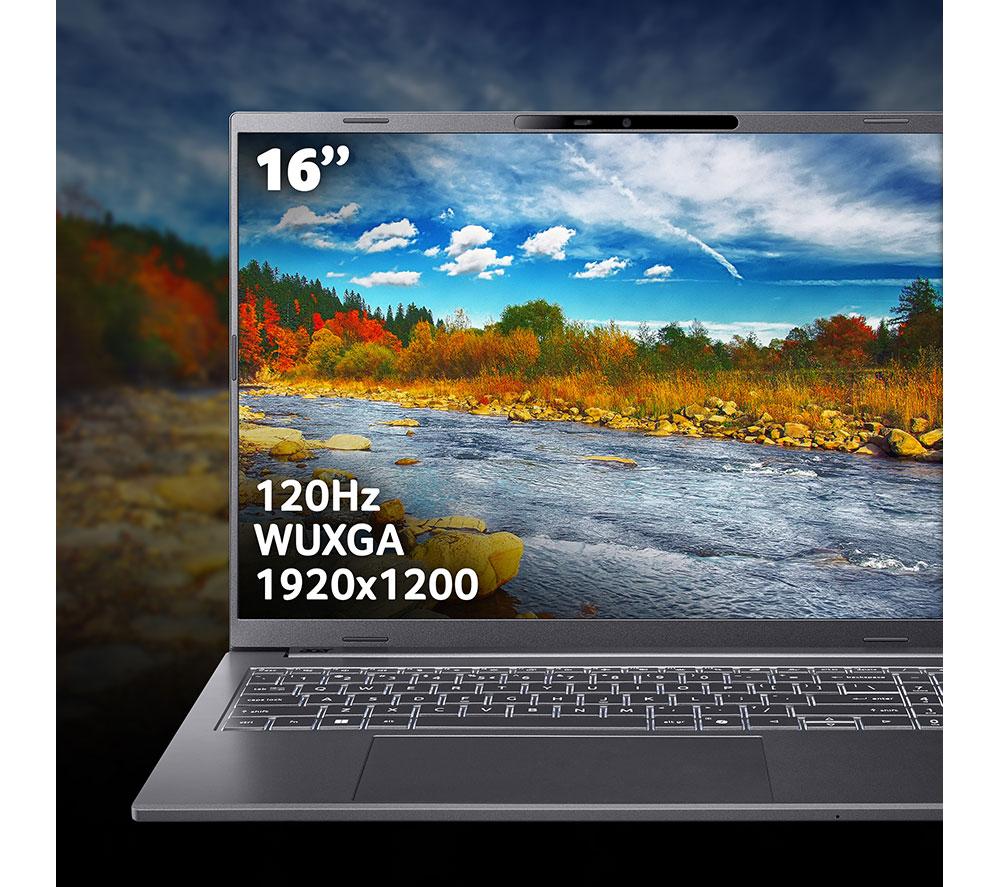 ACER Aspire 16 AI 16" Laptop, Copilot+ PC - Snapdragon X, 1 TB SSD, Grey image number 4 of 8