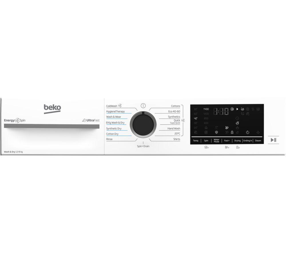 BEKO Pro EnergySpin BM5D512845UW 12 kg Washer Dryer - White image number 6 of 13
