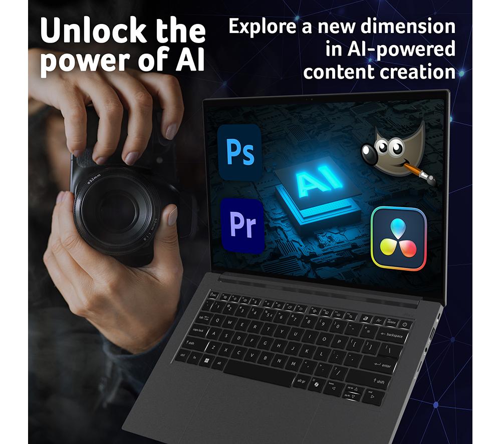 ACER Swift X 14 AI 14.5" Laptop, Copilot+ PC - AMD Ryzen AI 7 350, 2 TB SSD, Grey image number 7 of 10