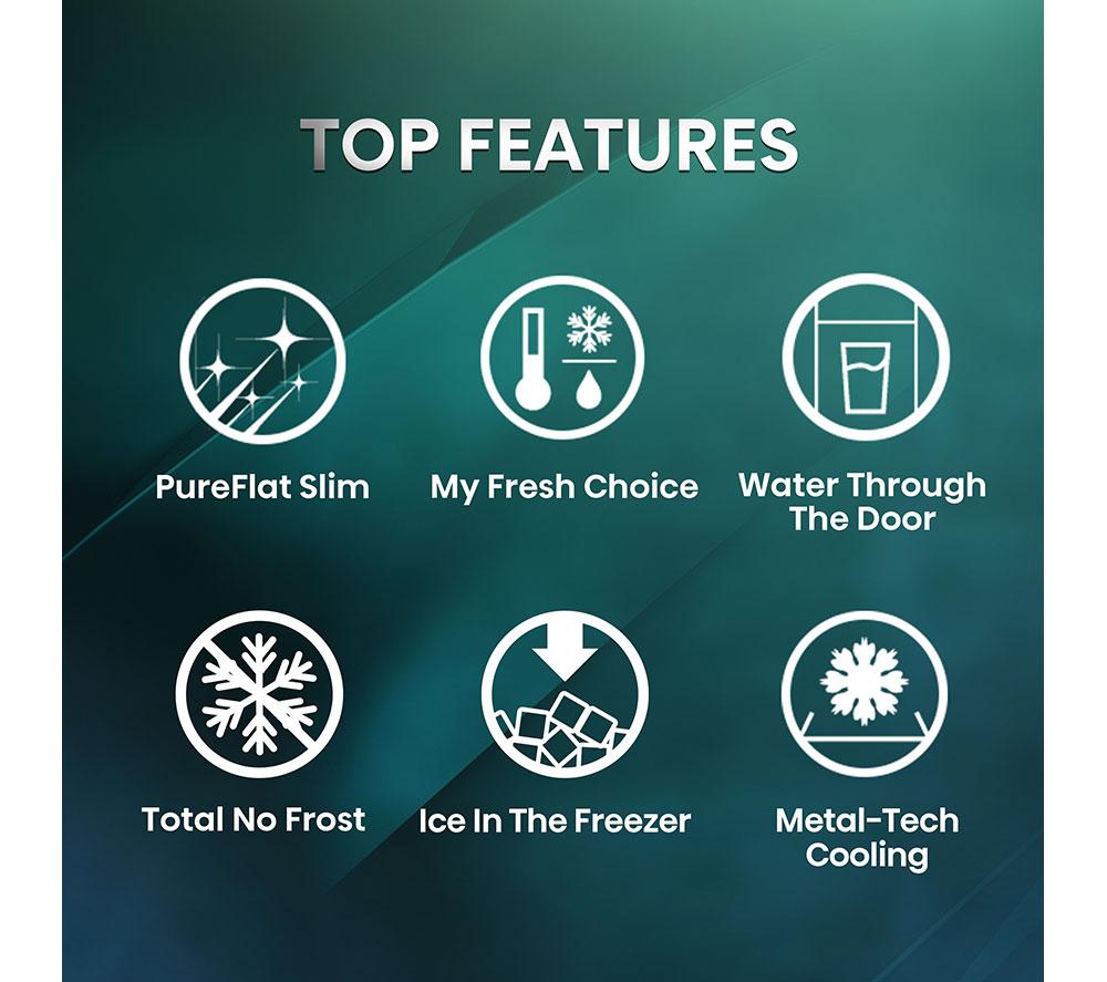 HISENSE PureFlat Slim RQ5P470SYID Fridge Freezer - Silver image number 2 of 14