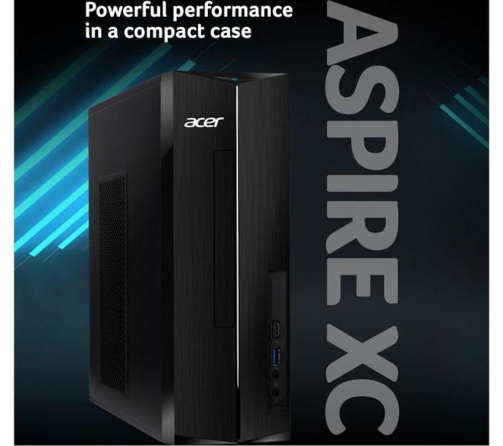 ACER Aspire XC-1710 Refurbished Desktop PC - Intel&reg; Core&trade; i3, 512 GB SSD, Black (Excellent condition) image number 2 of 6