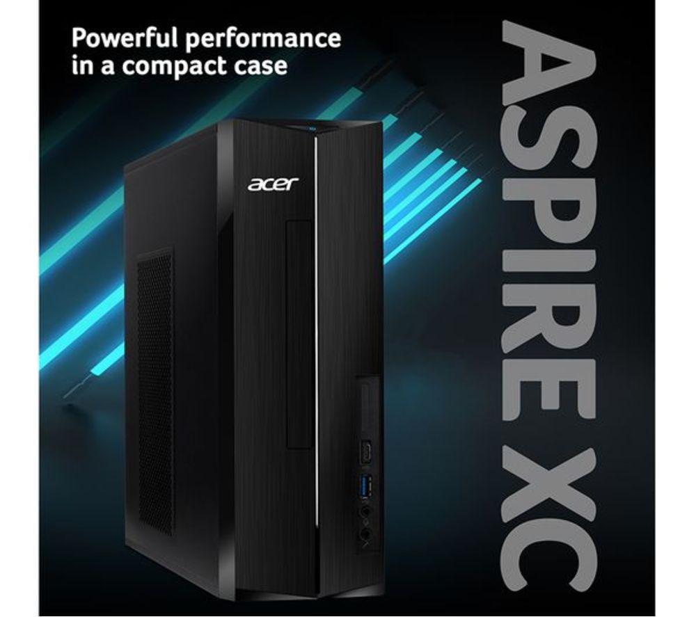 ACER Aspire XC-1780 Refurbished Desktop PC - Intel&reg; Core&trade; i3, 512 GB SSD, Black (Very Good Condition) image number 2 of 6