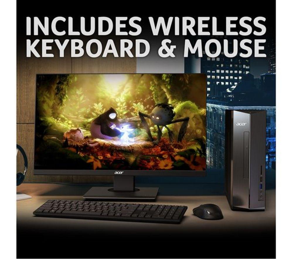 ACER Aspire XC-1780 Refurbished Desktop PC - Intel&reg; Core&trade; i3, 512 GB SSD, Black (Very Good Condition) image number 4 of 6