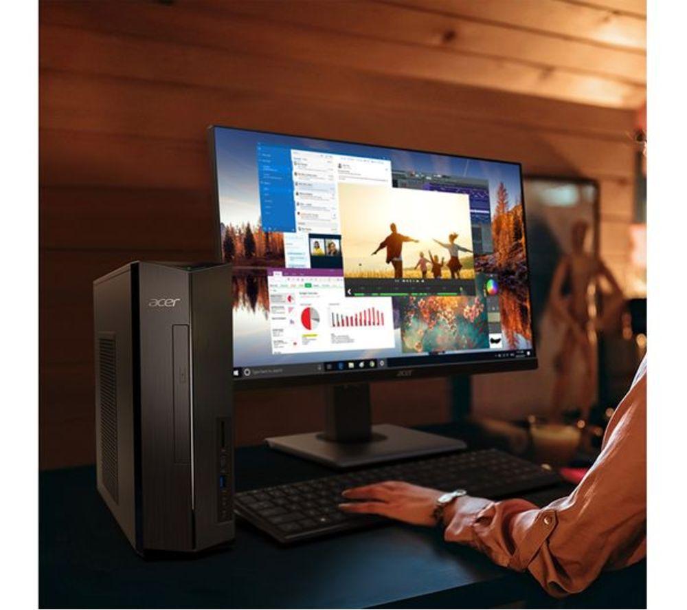 ACER Aspire XC-1780 Refurbished Desktop PC - Intel&reg; Core&trade; i3, 512 GB SSD, Black (Very Good Condition) image number 5 of 6