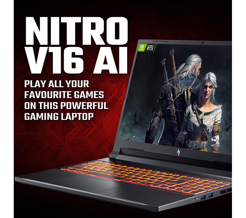ACER Nitro V 16 AI 16" Gaming Laptop - AMD Ryzen 7, RTX 5050, 512 GB SSD image number 2 of 10