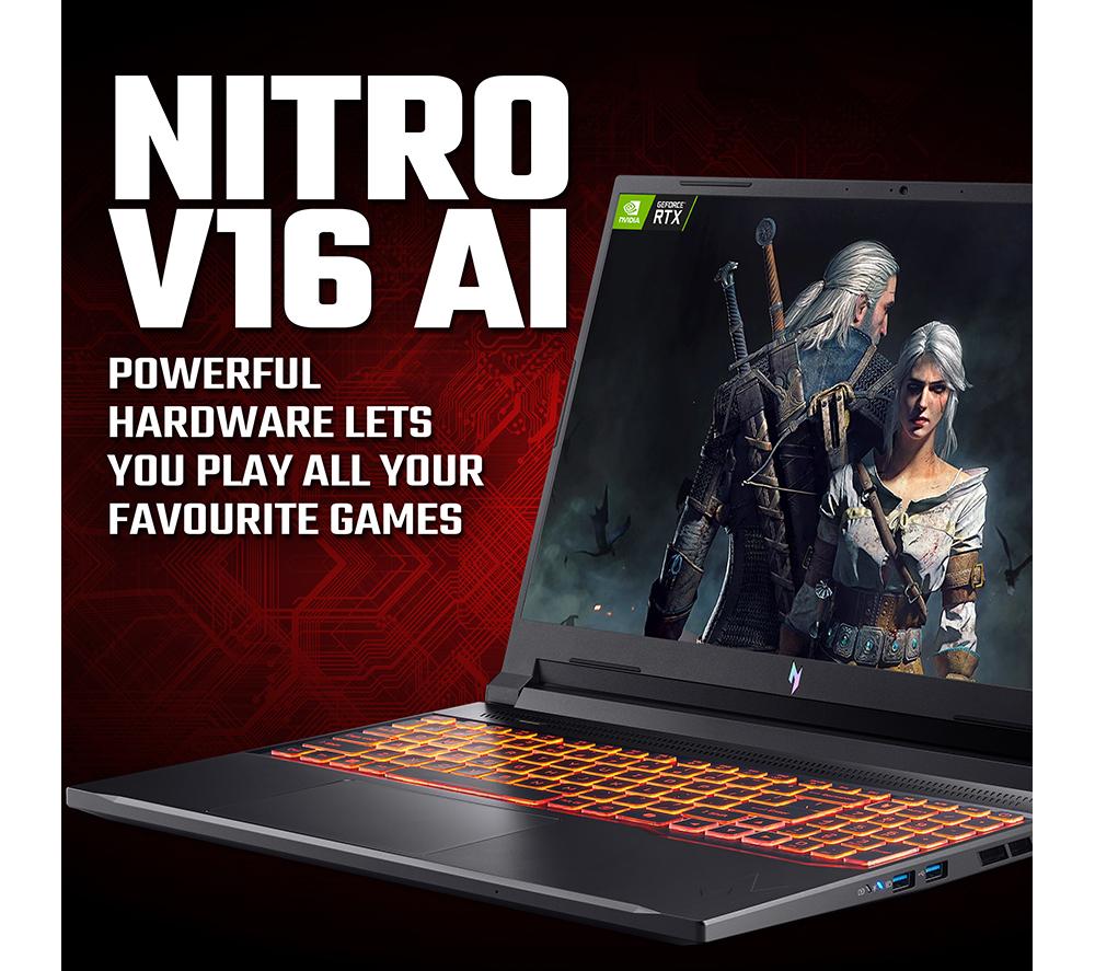 ACER Nitro V 16 AI 16" Gaming Laptop - AMD Ryzen 7, RTX 5070, 1 TB SSD image number 2 of 10