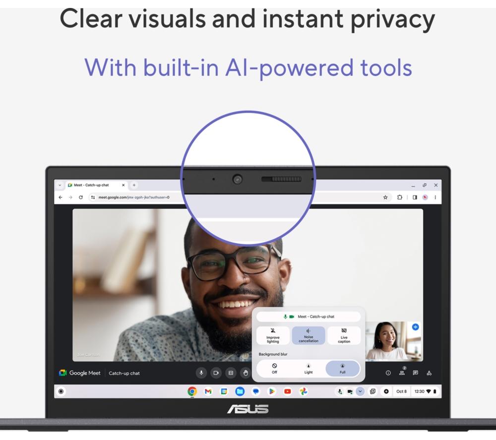ASUS  CX34 14" Chromebook Plus - Intel&reg; Core&trade; i5, 512 GB SSD, Grey image number 13 of 14