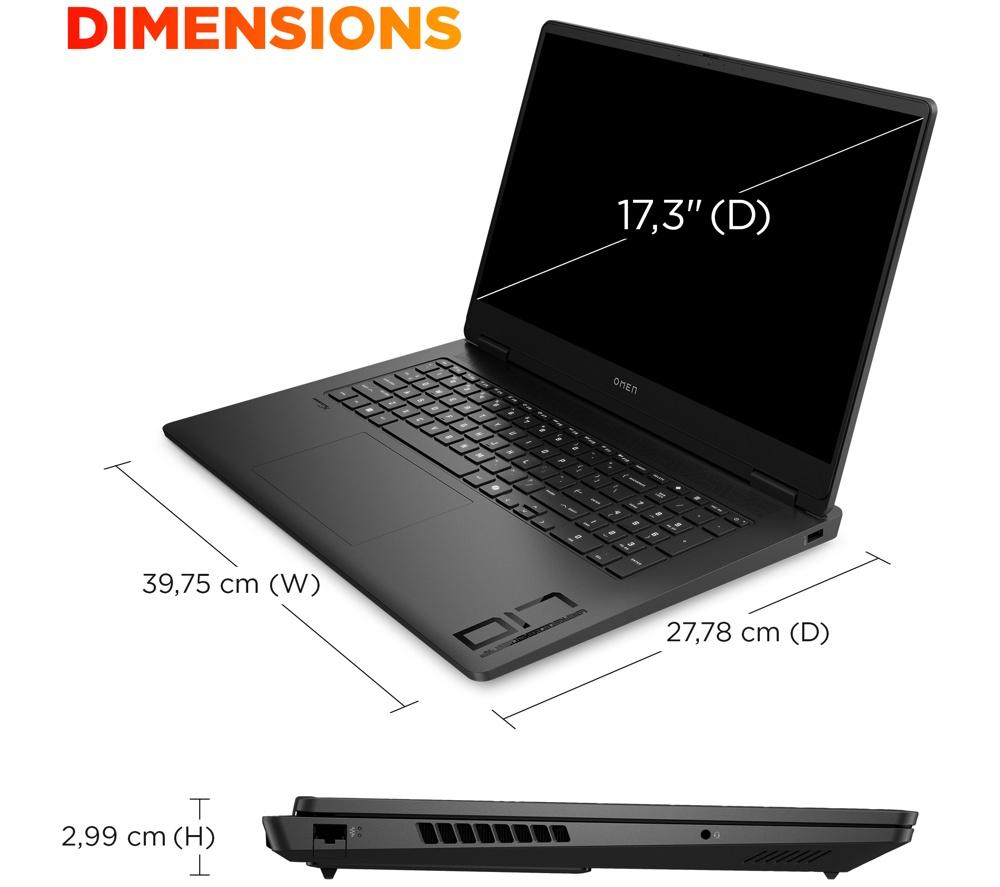 HP OMEN 17-db1508na 17.3" Gaming Laptop - AMD Ryzen AI 7, RTX 5070, 1 TB SSD image number 11 of 26