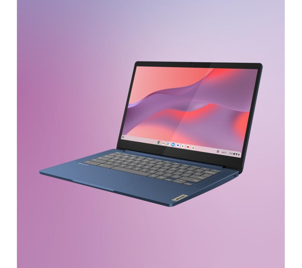 LENOVO IdeaPad Slim 3 14" Chromebook - MediaTek Kompanio 520, 128 GB eMMC, 4GB RAM, Blue image number 8 of 12