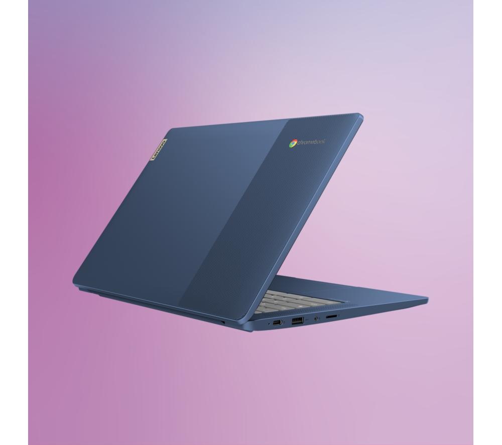 LENOVO IdeaPad Slim 3 14" Chromebook - MediaTek Kompanio 520, 128 GB eMMC, 4GB RAM, Blue image number 9 of 12