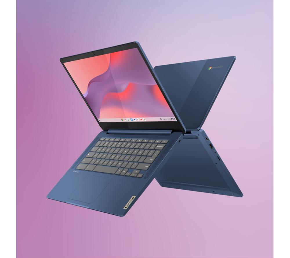 LENOVO IdeaPad Slim 3 14" Chromebook - MediaTek Kompanio 520, 128 GB eMMC, 4GB RAM, Blue image number 10 of 12