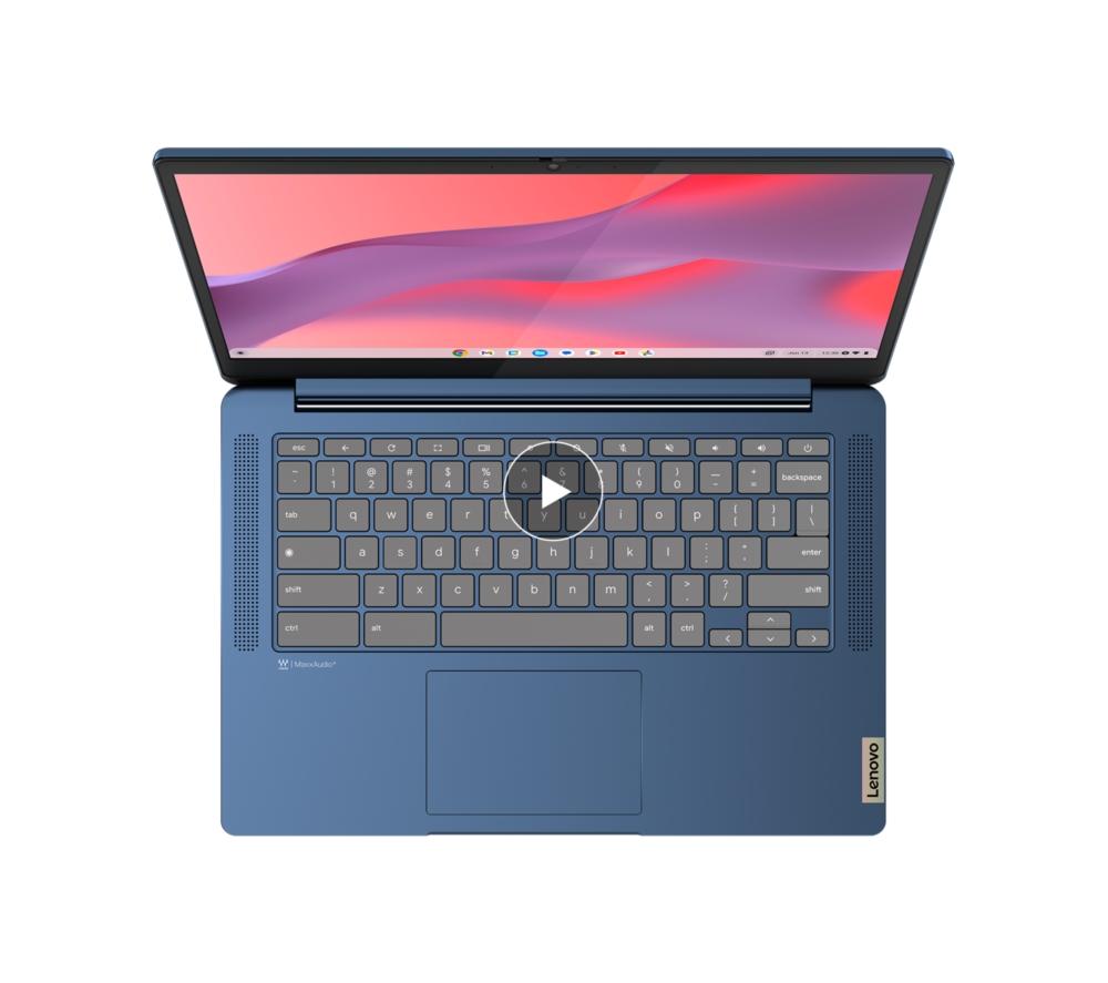 LENOVO IdeaPad Slim 3 14" Chromebook - MediaTek Kompanio 520, 128 GB eMMC, 4GB RAM, Blue image number 11 of 12