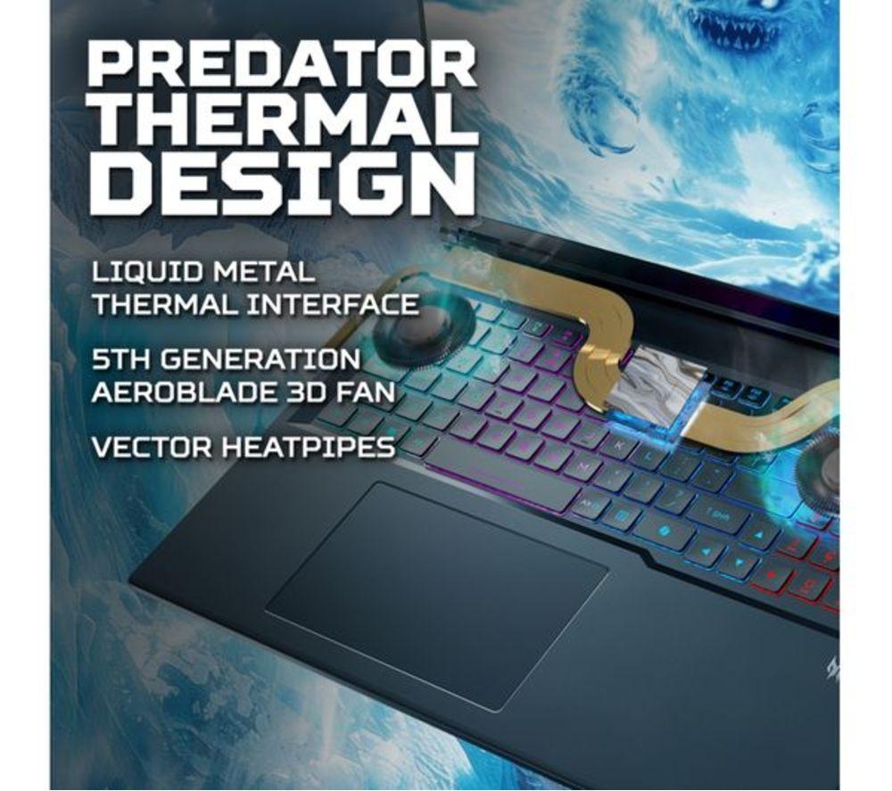 ACER Predator Helios Neo 18 AI 18" Refurbished Gaming Laptop - Intel&reg; Core&trade; Ultra 9, RTX 5070 Ti, 1 TB SSD, (Very Good Condition) image number 21 of 30