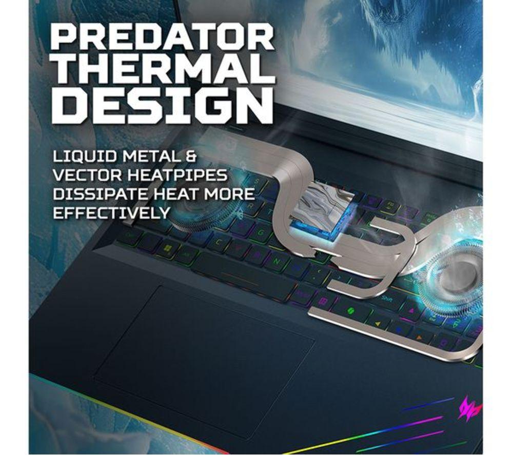 ACER Predator Helios 18 AI 18" Refurbished Gaming Laptop - Intel&reg; Core&trade; Ultra 9, RTX 5080, 2 TB SSD (Very Good Condition) image number 20 of 48